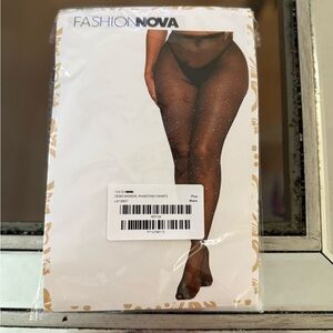 Fashion Nova Black Sheer Hosiery